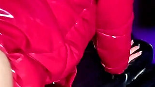 Red Glossy Downjacket POV. Smoking, Doggy Style and Double Cum on My Jacket