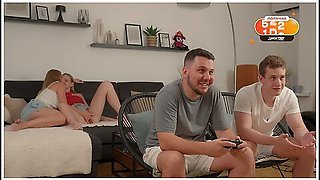 The Girls Made Each Other Orgasm. While Their Boys Played - Arisha Mills And Marimoore