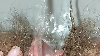 Pissing Woman, Hairy Pussy Pissing