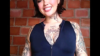 Sexy artisan crochet touches her tits