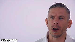 Vixen featuring Mick Blue and Riley Reid's threesome video
