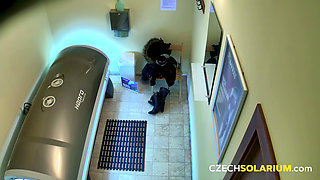 Czech Solarium 154: Brunette Gives Us One Last Show