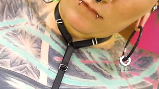 Tattooed Alt Teen Deepthroats & Gets Face Fucked POV by Her Punk BF - Sloppy BJ to Facial Cumshot