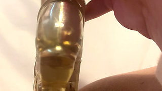 MILF cums hard and moans loud on her toy