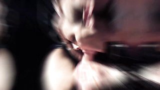 Flashy sweetie pie at outdoor blowjob porn