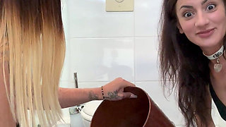 Twogirlonechallenge, Bucket Piss!