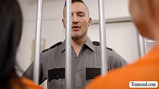 Jail Warden Fucks These Two Horny Inmates