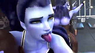 WIDOWMAKER HARD FUCKED BY BBC IN THE GYM - OVERWATCH BBC