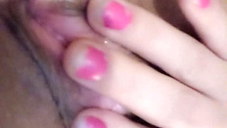 blonde cums with her hand