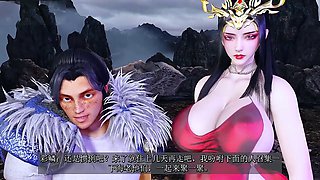 The queen model from cyberspace in a three-dimensional cartoon fantasy