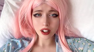 Sweet Slim Pink-haired Teen Begs You To Follow Her JOI & Cum On Her Pretty Face