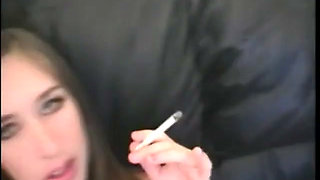 I love a cigarette while playing with my teen pussy