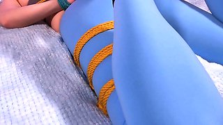 Big Ass Gym Girl Gets Remote Controlled Bondage Vibrations