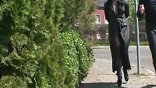 Dominating pussy plays in the cage