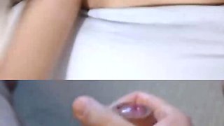 Shy Asian teen teasing for cum on chat