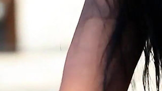 Skinny teen with hairy pussy brought to orgasm by step sister on vacation