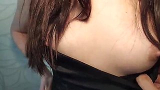 Teen Mira Lime gets creampie from dad while stuck in tight shorts