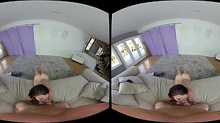 Morena's Busty Curves Spark Wild VR Passion in POV