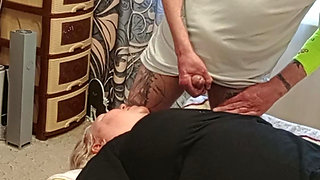 jerking off my dick to cum on my stepmom