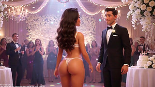Cuckold Husband Lets All Guests Touch His Bride on All Fours at Wedding Reception (ai Generated)