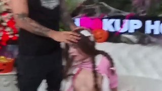 Nade Pounds Juniper Ren's Pussy While She Sucks A Double Dildo!