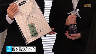 pretty japanese gives handjob and blowjob