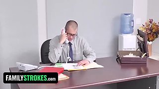 Step Mom and Dad Watch Tiny 18 Year Old Fuck Sales Guy