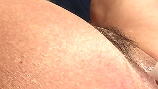 Closeup Big White Dildo Play MILF Brunette with Glasses