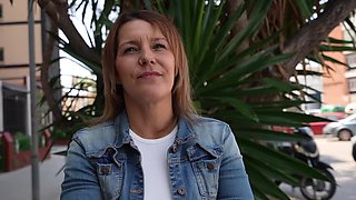 MILF deflowers 18-year-old boy. Milena Sanz (44) has her first