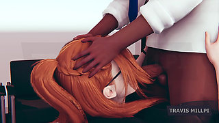 Office Seduction with Busty Redhead Secretary After Hours Punishment