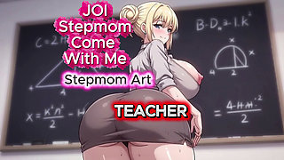 JOI Stepmom Naughty Teacher Play - Come with me 100% You'll cum - Dirty Talk