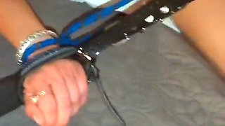 Tied Down and Made to Take the Big Hitachi.