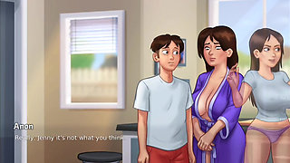 Debbie finally kissed Anon - summer time saga gameplay