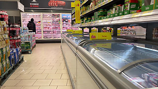 Extreme Risky Handjob in Supermarket an Wiped Cum on Product:p!