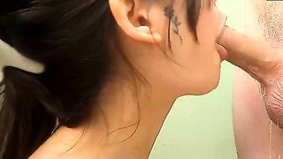 Deep gullet oral job muddy bj until jizz in your face and