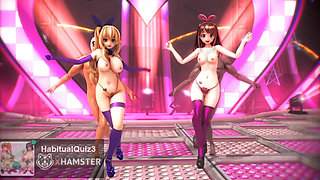 mmd r18 Kizuna AI & Mirai Akari Lamb 3d hentai sex animation ntr bdsm cum fuck anal creampie vrchat