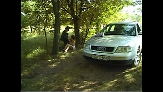 Redhead Granny Fucked and Cummed in Mouth by Young Hitchhiker with Huge Cock