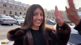 Katty West Braves Public Nudity Walk with Strangers Thick Sperm Drenching Her Face in Crowded Spot
