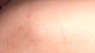 Young Home Girl with Big Tits Gives a Guy a Blowjob at the Door