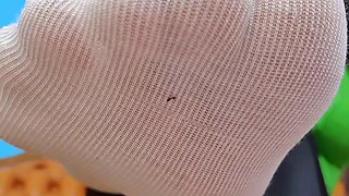 FOOTFETISH LESSON CASUAL FOOT WORSHIP SNIFF MY NYLON SOCKS