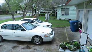 Naughty maid Brittney forgot her lipstick in car is made to go out