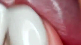 She Caresses His Frenulum and He Quickly Cums