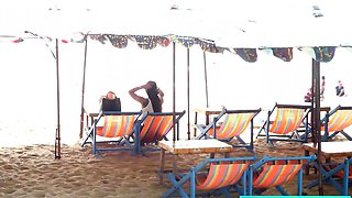 Hot Thai bikini girl taken to a hotel