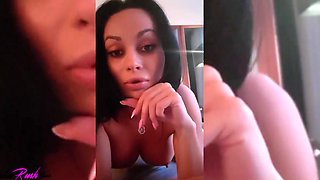 Crystal Rush seduces and coquettishly jacks off outside passionately
