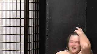 Tatjana's Cig Pause on the Slave's Balls!