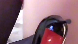 Sexy College Girlfriend in a Black Sheer Bodysuit and High Heels-bondage, Blowjob, and Creampie.