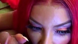 Amateur redhead girlfriend blowjob and anal with creampie