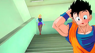 Dragon Ball Zex Chapter 2  Part 1  Android 18 and Videl Want to Fuck Gohan but..