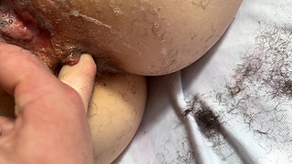 I Was Shaving My Wife's Pussy When My Finger Fell Into Her Soapy Ass