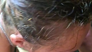 Amateur Homemade Threesome - Babysitter Licks My Wife's Pussy While I Fuck Her Hard